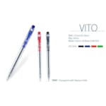 Stylo à bille VITO blanc en distributeur de 35 unités