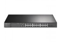 Tplink JetStream™ 24-Port Gigabit and 4-Port 10GE SFP+ L2+ Managed Switch with 24-Port PoE+PORT: 24× Gigabit PoE+ Ports, 4× 10G SFP+ Slots, RJ45/Micro-USB Console PortSPEC: 802.3at/af, 384 W PoE Power, 1U 19-inch Rack-mountable Steel CaseFEATURE: In