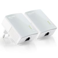 AV600  Nano Powerline Ethernet Adapter Starter Kit, Ultra Compact Size, 500Mbps Powerline Data Rate, 1 Fast Ethernet port, HomePlug AV, Green Powerline, Plug and Play, Twin Pack