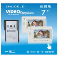 Video Doorphone  ZDL-37M 1 CAMERA + 2 MONITEURS Couleur avec Ecran LCD 7 "