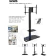 Meuble Support TV Robuste avec Roulettes DGT18-T007
