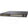 Commutateur 19" 24-Port 10/100/1000T 802.3at POE + 2-Port 1000X SFP Unmanaged Gigabit Ethernet Switch (220W) GSW-2620HP