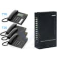 Autocommutateur 3 Lignes 8 Ports de Postes + 1 Alcatel T76 + 3 Alcatel T26 PACK PANAFONE 308