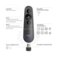 Logitech 910-006520 - TÉLÉCOMMANDE LASER DE PRÉSENTATION R500s Bluetooth 910006520