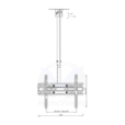Support Plafond Plat ou Incliné pour Ecrans 32-65