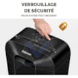 Destructeur Powershred® LX70 Coupe CroiséeUtilisation modérée à la maison ou dans un bureau individuelDétruit 11 feuilles par passage en particules de 4x40mm coupe croisée (DIN P-4)Technologie de verrouillage sécurisé pour une protection maximaleD F4407501