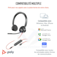 HP Poly BW 3225 USB-C HS +3.5mmP +USB-C/A 8X221AA