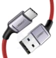 Cordon USB-A vers USB-C 6A 100W 1M Rouge 20527