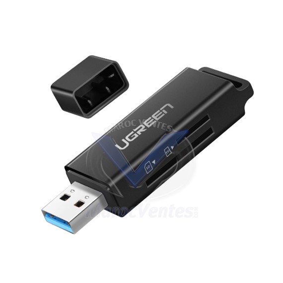 Lecteur Carte Mémoire SD TF USB 3.0 Noir 40752