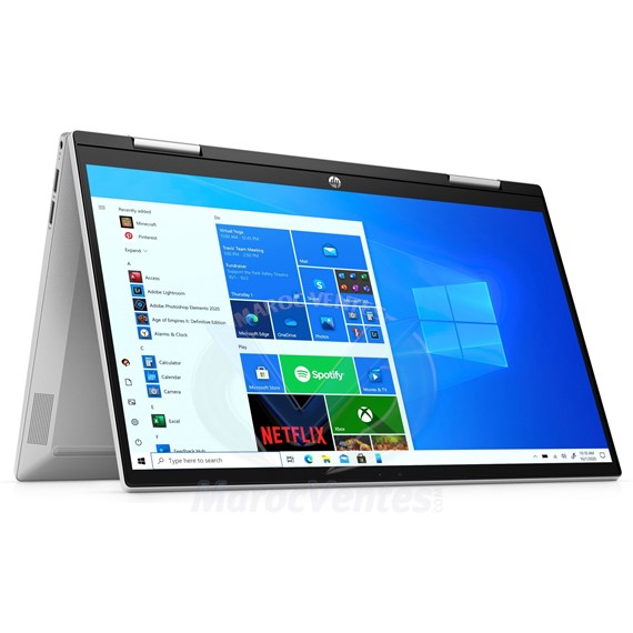 PC Portable Convertible HP Pav x360 i5-1235U 15,6"FHD 8 Go 512 Go SSD W11H Natural Silver Touch12M 7J0J6EA