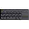 Clavier sans fil avec pavé tactile intégré Wireless Touch Keyboard K400 Plus Noir (AZERTY, Français) 920-007129