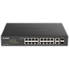 SWITCH 16 GIGABIT POE+ PORTS SMART MANAGED+ 2 COMBO RJ45/SFP PORTS DLDGS-1100-18PV2