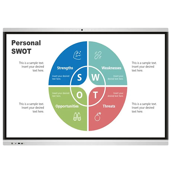 Écran Interactif Tactile 65 pouces 4K UHD Multipoints (20 points) FC-65 WR