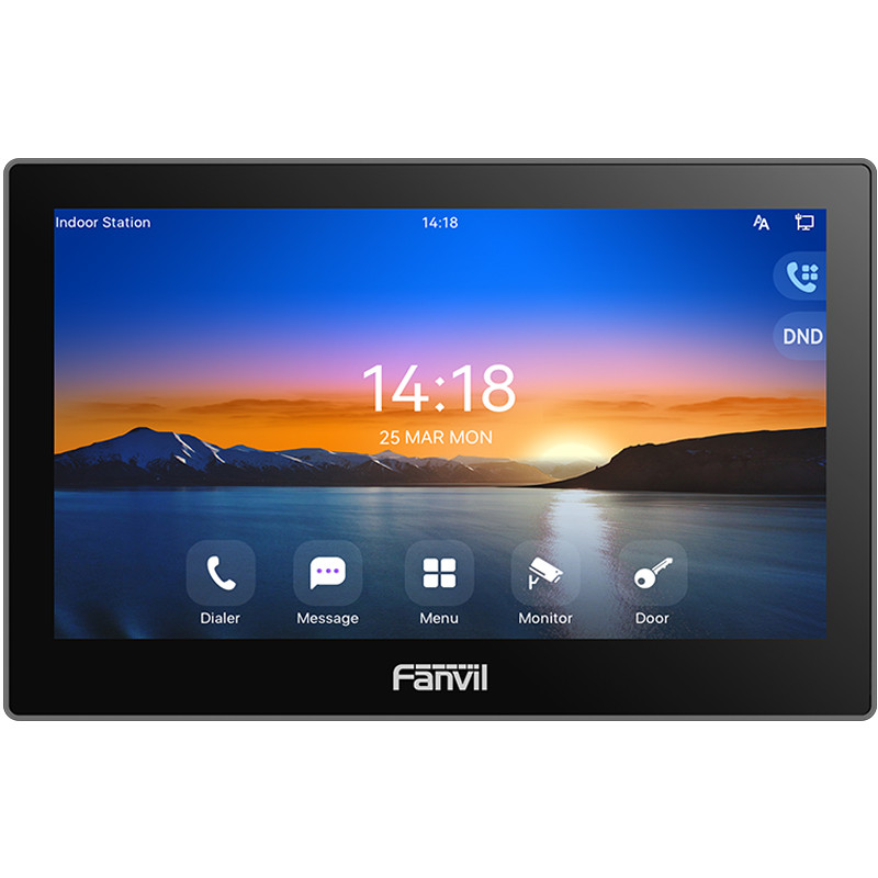 Station Intérieure SIP Ecran Tactile de 7 Pouces Wi-Fi 2.4G/5G  6 Lignes SIP I504W