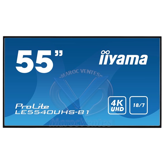 MONITEUR PROFESSIONNEL POUR L AFFICHAGE DYNAMIQUE 55" 4K UHD IIYAMA PROLITE LE5540UHS-B1