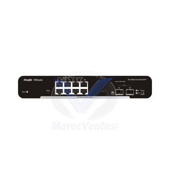 Commutateur Géré Ruijie 8 Ports Gigabit L2 2SFP RG-NBS3100-8GT2SFP