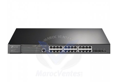 Switch administrable JetStream 24 ports PoE+ Gigabit et 4 ports 10GE SFP+ L2+ TL-SG3428XMP