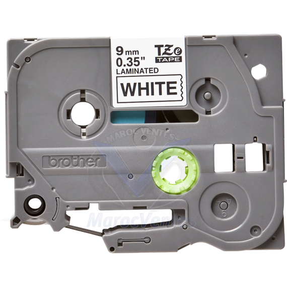 Ruban pour étiqueteuse TZe-221 Brother original – Noir sur blanc, 9 mm de large