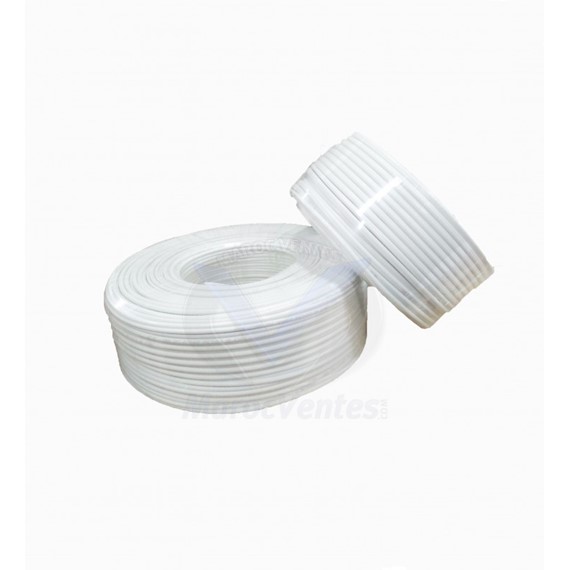 CABLE COAXIAL KX6+ALIMENTATIN BLANC 100/500MT: CI03BL