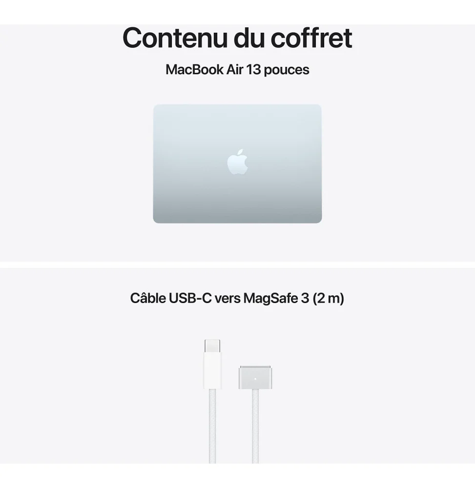 Apple MacBook Air 13 pouces M5 16 Go 512 Go Bleu Ciel (MDHH4FN/A) MDHH4FN/A