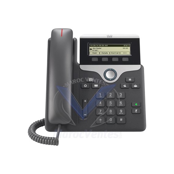 Téléphone VoIP 1 ligne PoE avec micrologiciel de téléphone multiplateforme CP-7811-K9