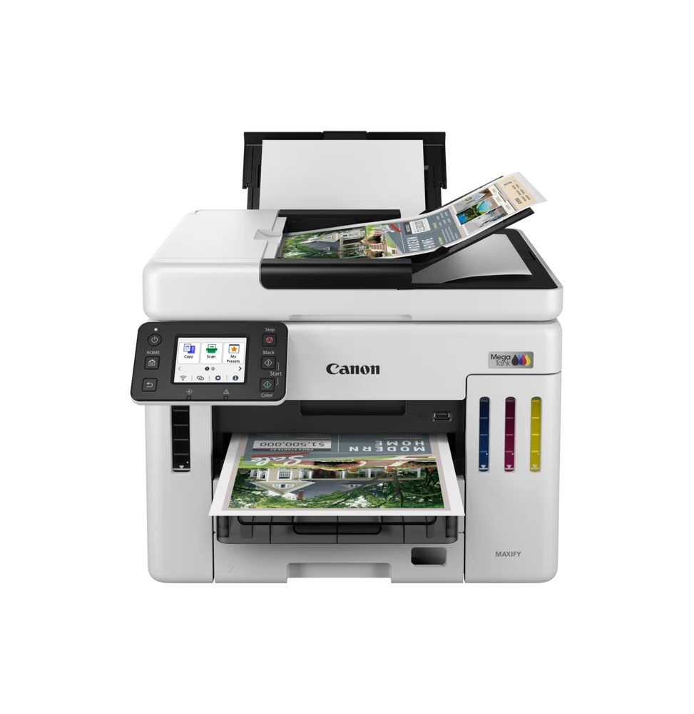 CANON Ink Tank GX7140 EUM/EMB Couleur MFP 4en1 A4 Reseau Wfi ADF R/V Int USB 24PPM Noir 15,5PPM 12M 6880C009AB