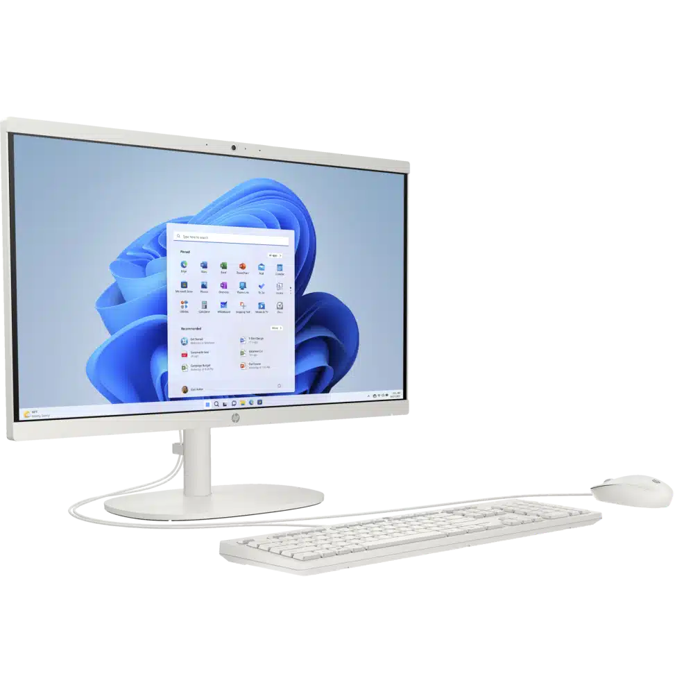 HP AiO 22-dg0004nk Intel Core  i3-N300 ( up to 3,80 GHz, 6MB cache, 8 cores) - 8GB DDR4-3200 MHz , PCIe® NVMe™ 256 Go, Intel® UHD Graphics, Realtek RTL8852BE Wi-Fi 6 (2x2) et Bluetooth® 5.3, USB Type-C®, 2x USB Type A 5 Gbit/s, 2x USB 2.0 Type A, HDMI 1.4 A2AR8EA