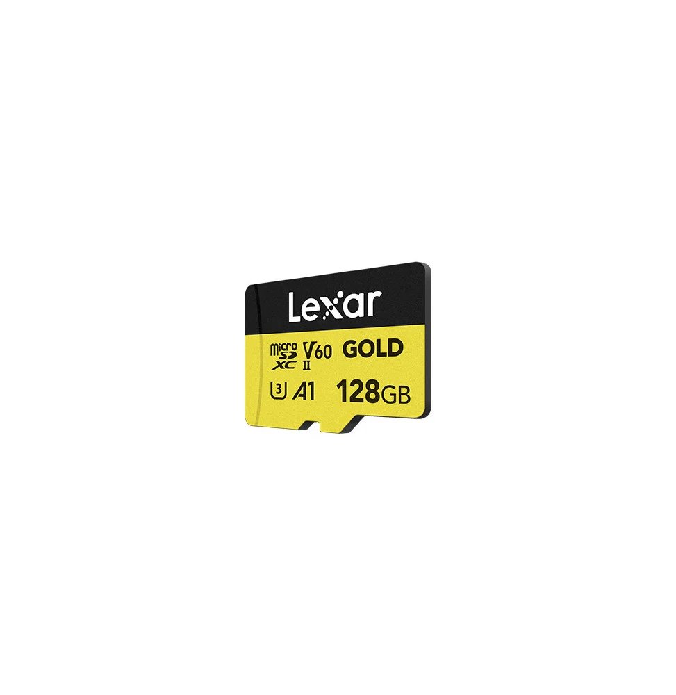 LEXAR CARTE SD MS GOLD 128GB GOLD microSDXC™ UHS-II cards, up to 280MB/s read and 100MB/s write 12M LMSGOLD128G-BNNNG