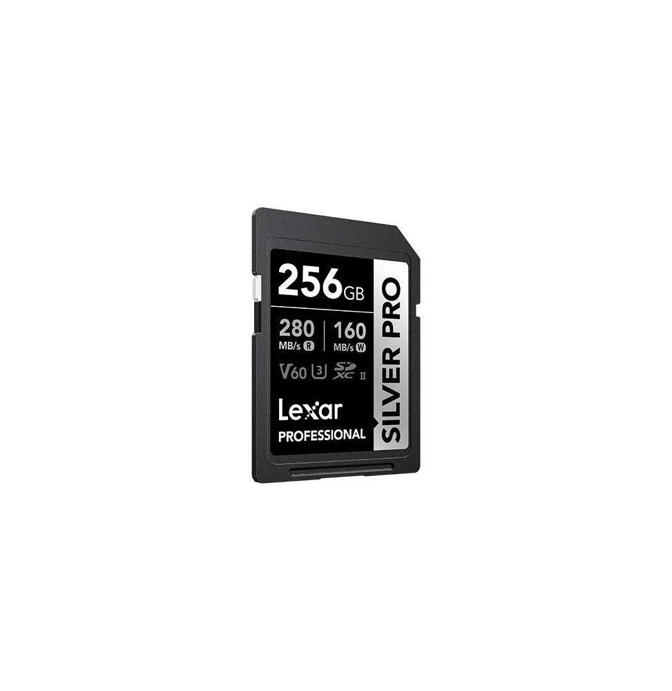 LEXAR CARTE SD SD Silver Pro 256GB Professional SILVER PRO SDXC™ UHS-II Card,up to 280MB/s read, 12M LSDSIPR256G-BNNNG