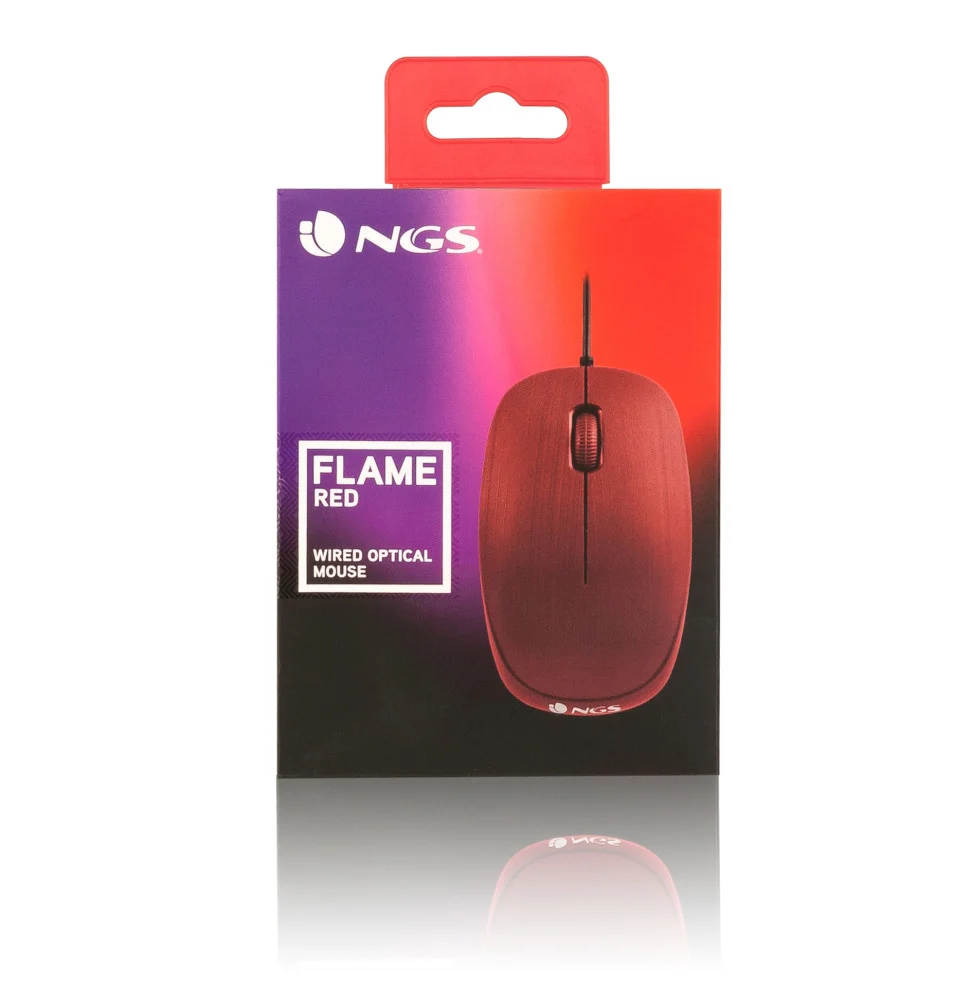 NGS OPTICAL WIRED MOUSE RED FLAMERED