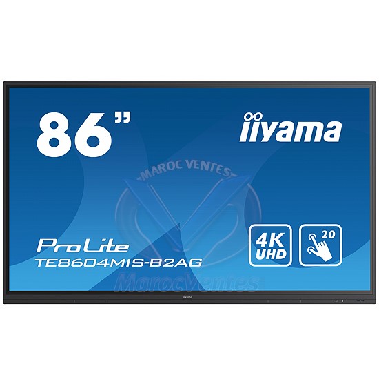 PROLITE Ecran Tactile LCD Interactif 4K UHD 86 pouces  avec Logiciel D