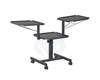 Table TL Roulettes en Métal Noire avec 3 Etagères Table DINON TL