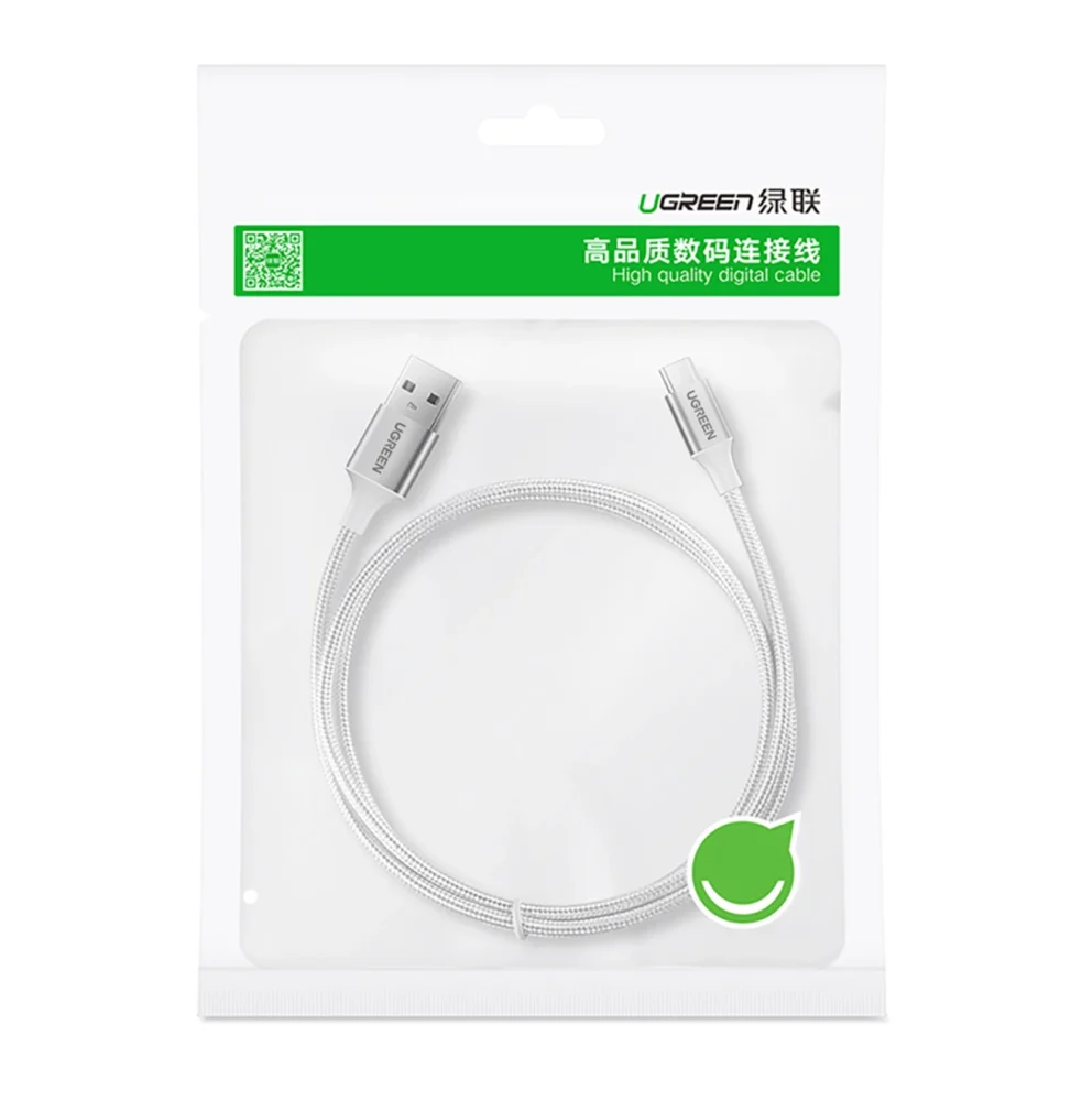 Ugreen USB-A 2.0 to USB-C Cable 1m Blanc 60131