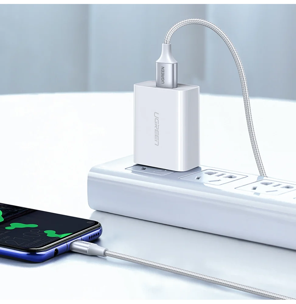 Ugreen USB-A 2.0 to USB-C Cable 1m Blanc 60131