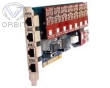 Carte Avec 16 port FXS ou FXO pour 16 line RTC
ZA16P can support 16 analog lines which can be any of combinations of FXS200 or FXO200 modules according to the requirements. The user can use the driver which is totally same as ZAPTEL and Astresik software without revise any software codes.